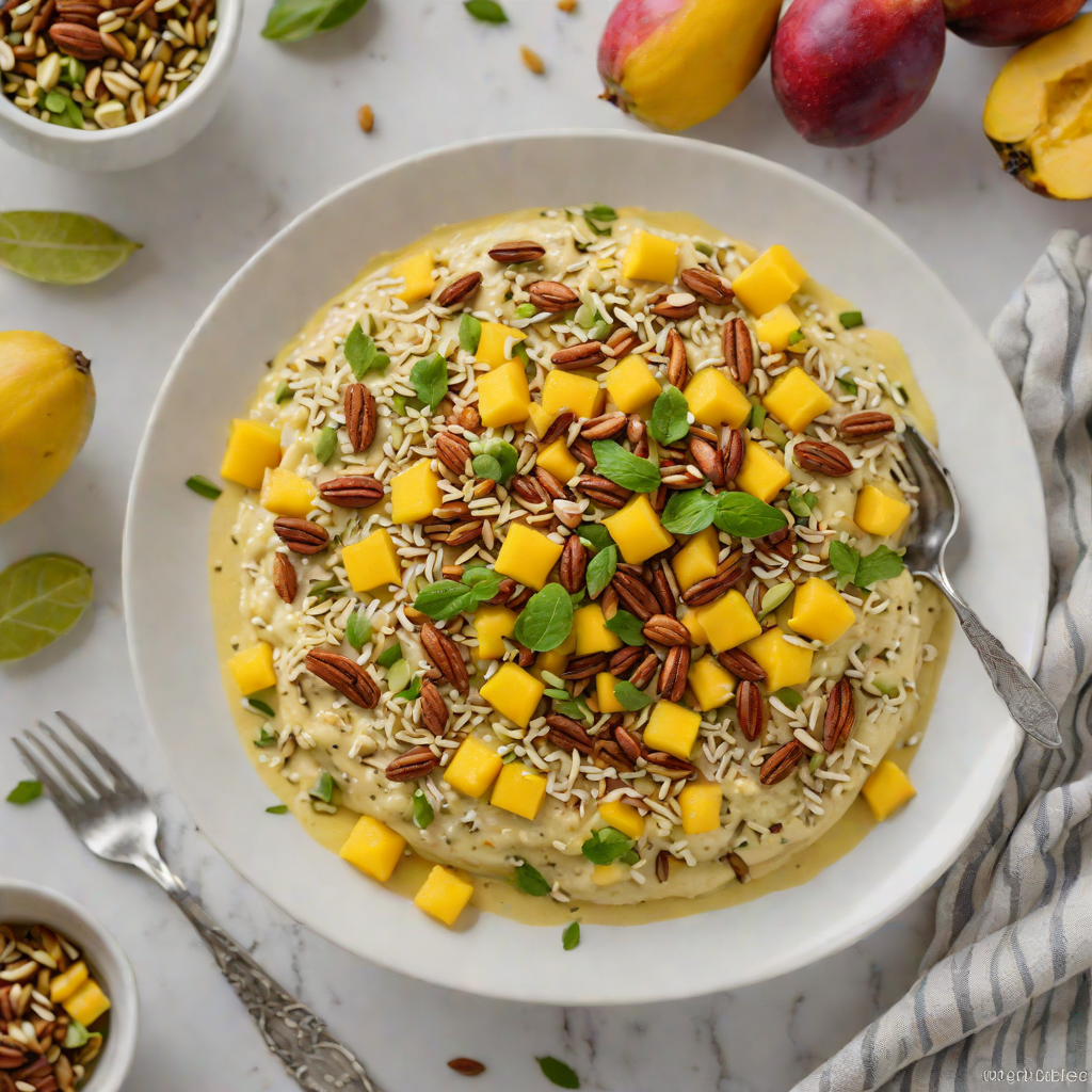 No-Bake Mango Coconut Chia Pudding with Toasted Pistachios