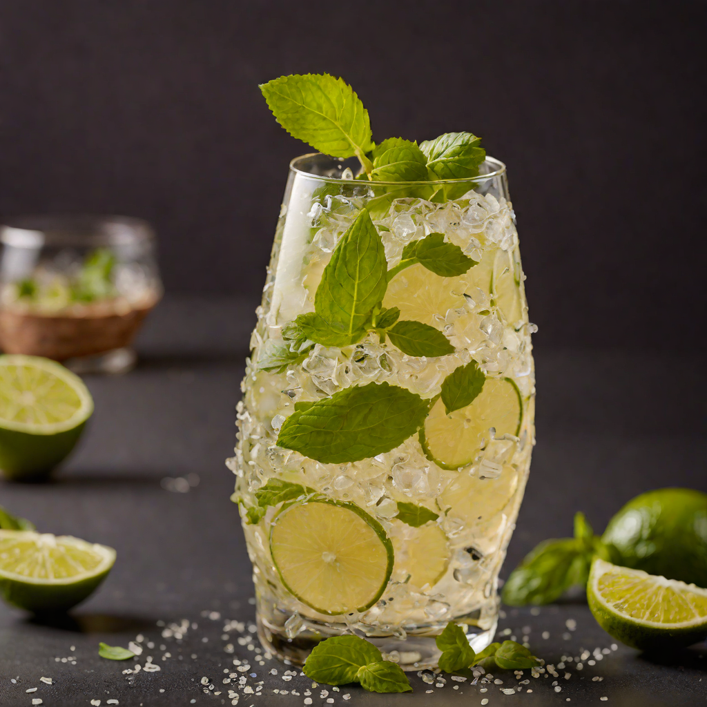 Ginger-Lime Sparkler with Basil