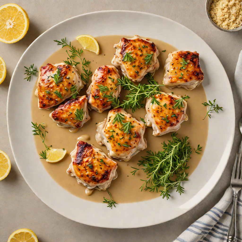 Sautéed Chicken Thighs with Lemon-Thyme Pan Sauce