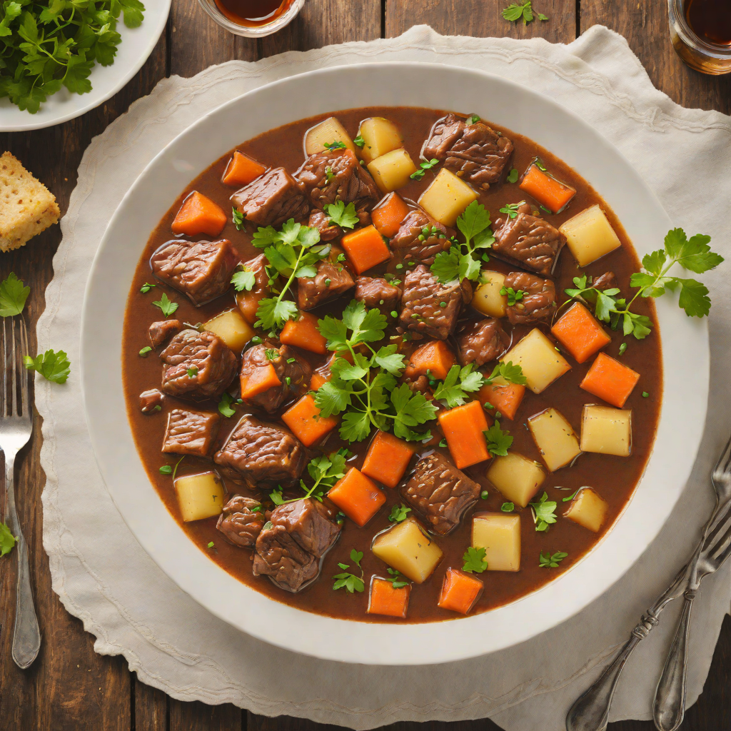 Slow-Cooked Beef Stew with Brazilian Dendê Oil and Cassava