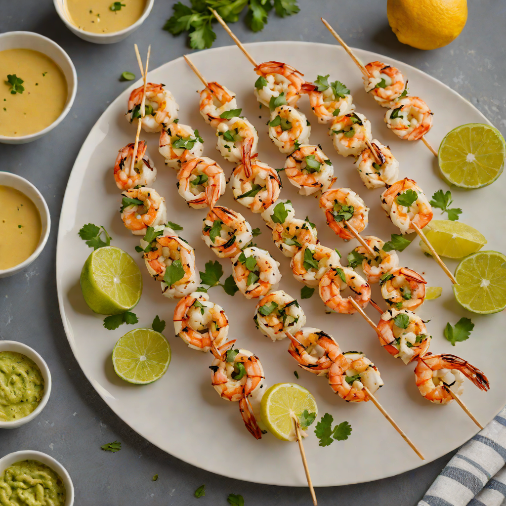 Grilled Citrus-Marinated Shrimp Skewers with Chili-Lime Butter