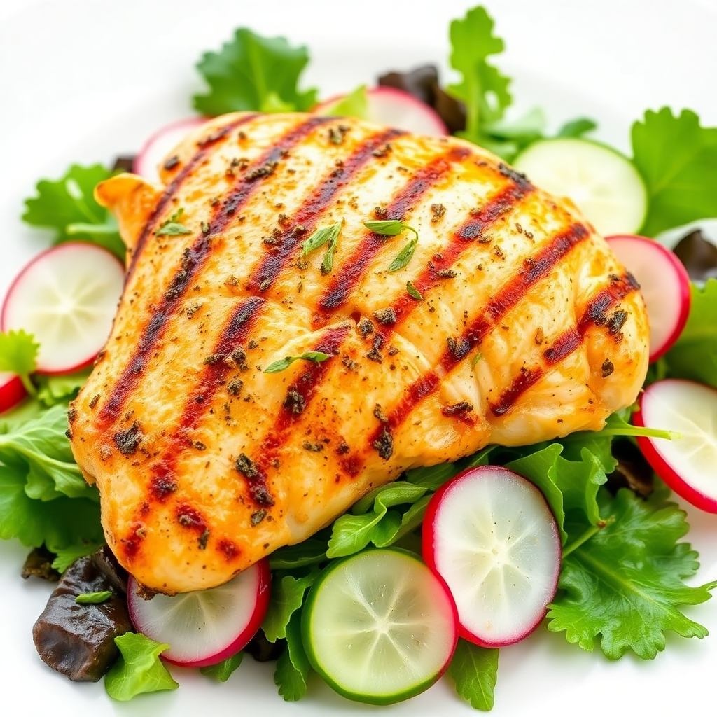 Citrus-Glazed Lemon Chicken with Herb Salad