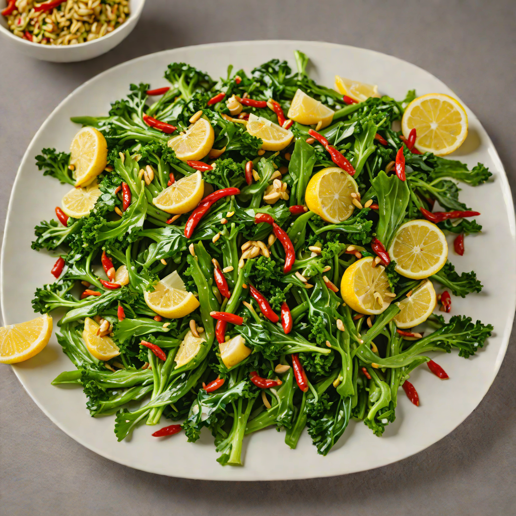 Garlic and Chili Stir-Fried Greens with Lemon