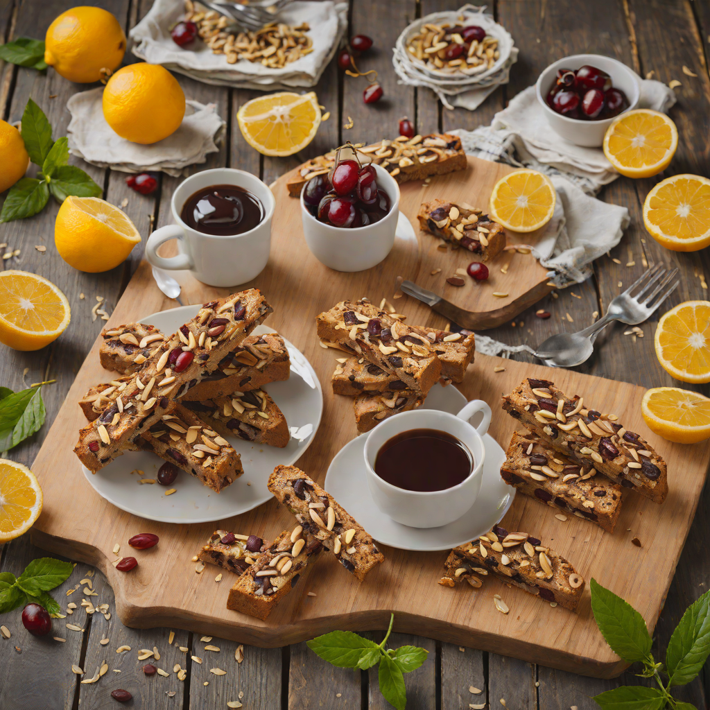 Chocolate-Cherry Almond Biscotti with Citrus Zest