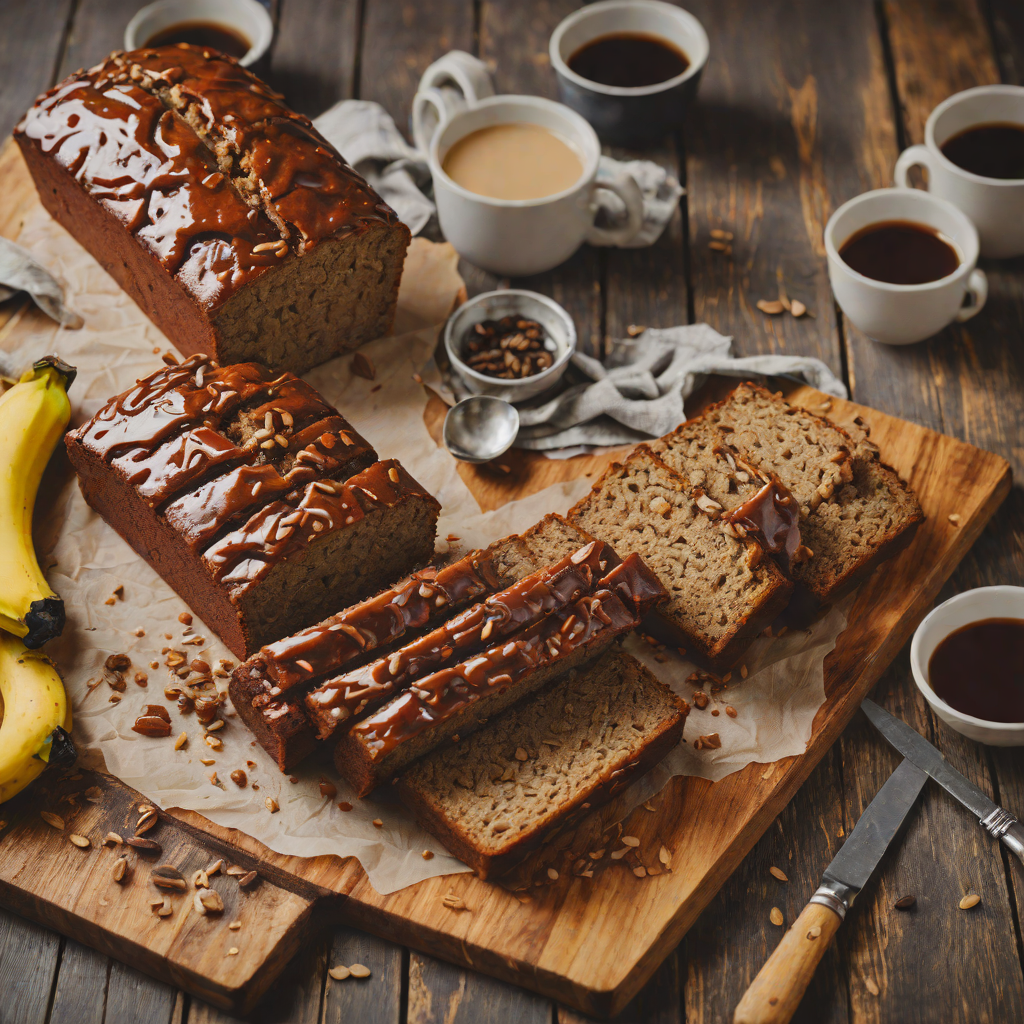 Rum-Spiced Banana Bread with Dark Molasses Glaze