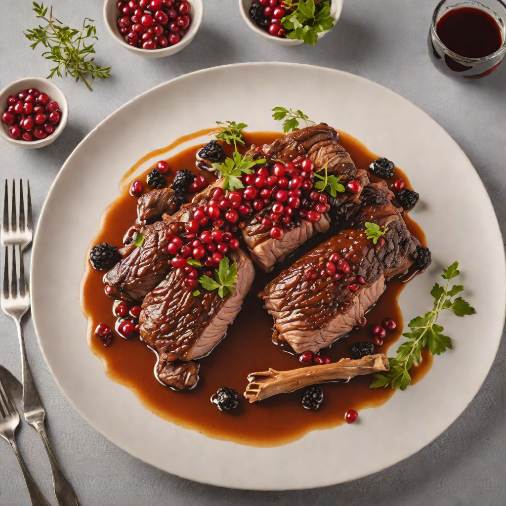 Slow-Roasted Kangaroo Shoulder with Native Pepperberry Glaze