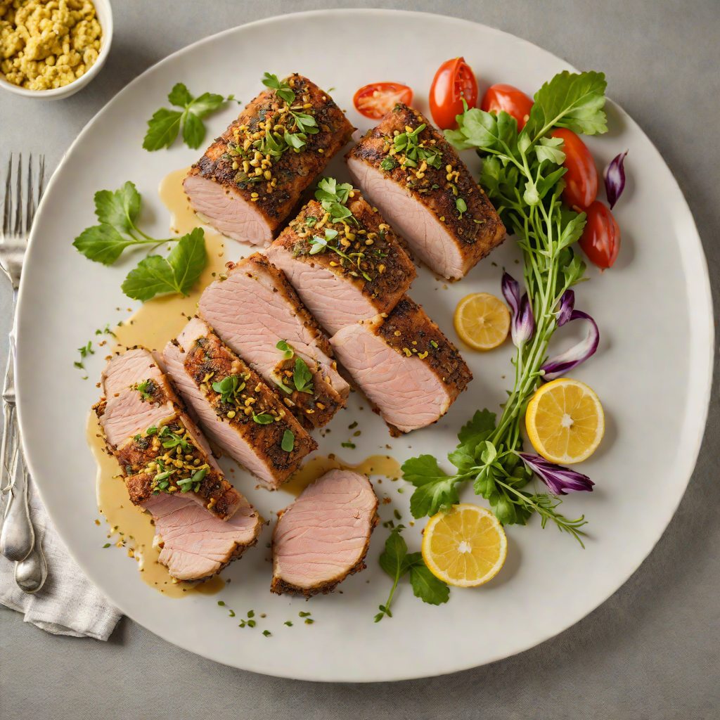 Oven-Roasted Herb-Crusted Pork Tenderloin with Mustard Glaze