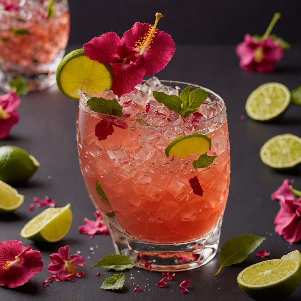 Shaken Hibiscus and Lime Refresher