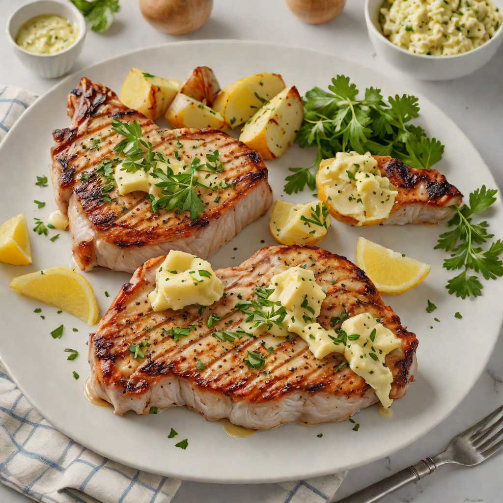 Oven-Roasted Pork Chops with Garlic Herb Butter