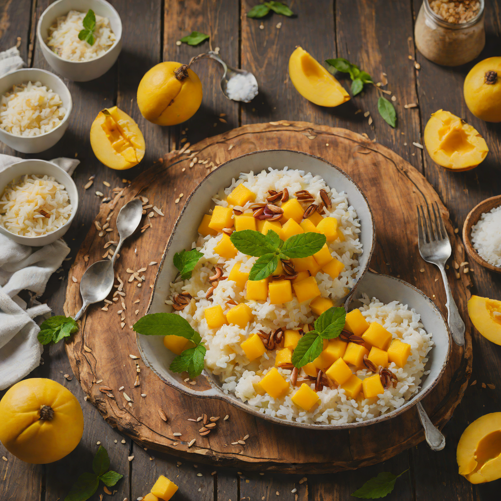Microwave Mango Coconut Sticky Rice Pudding