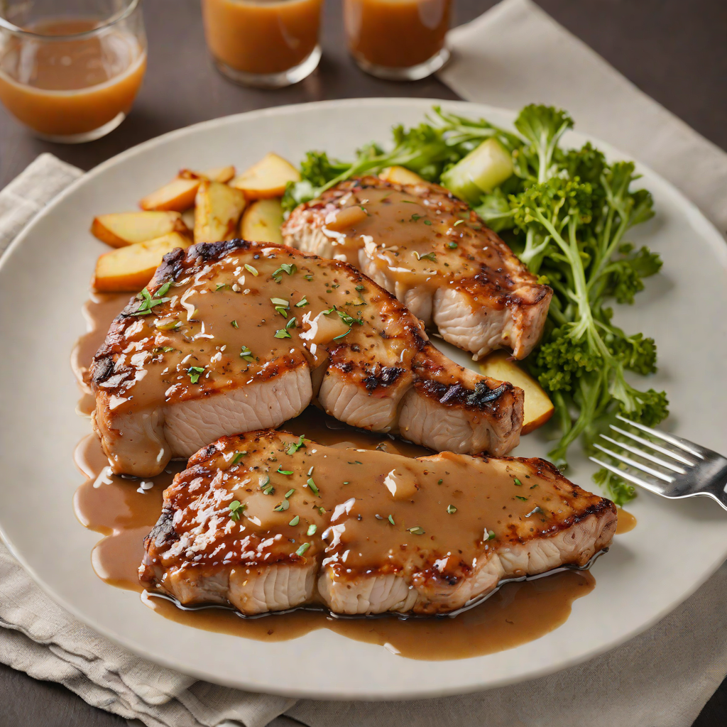 Pan-Seared Pork Chops with Regional Indiana Apple Cider Glaze