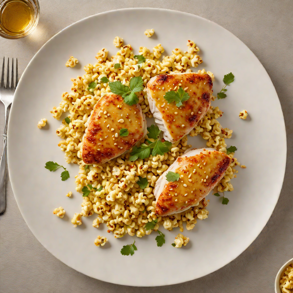 Pan-Seared Chicken with Tangy Citrus-Popcorn Sauce