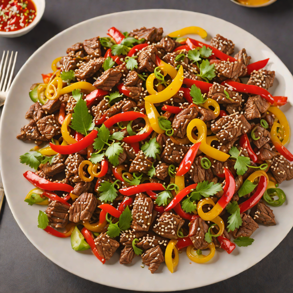 Sichuan-Style Spicy Beef Stir-Fry with Peppers