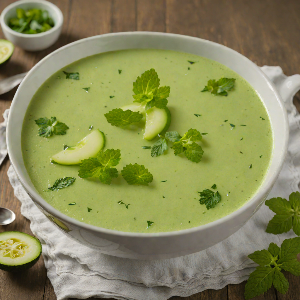 Gin and Cucumber Cucumber Gazpacho with Mint