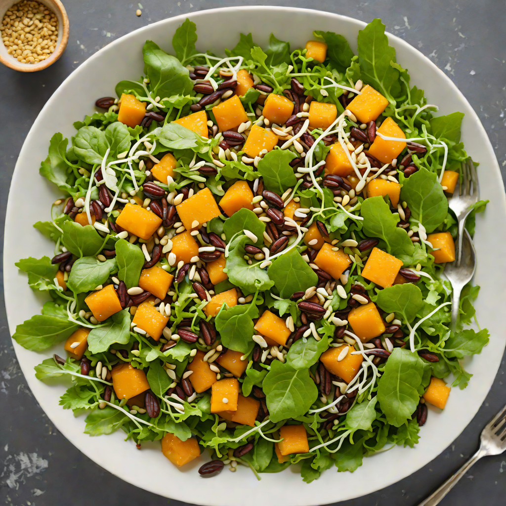 Smoked Macadamia and Pumpkin Seed Salad with Finger Lime Dressing