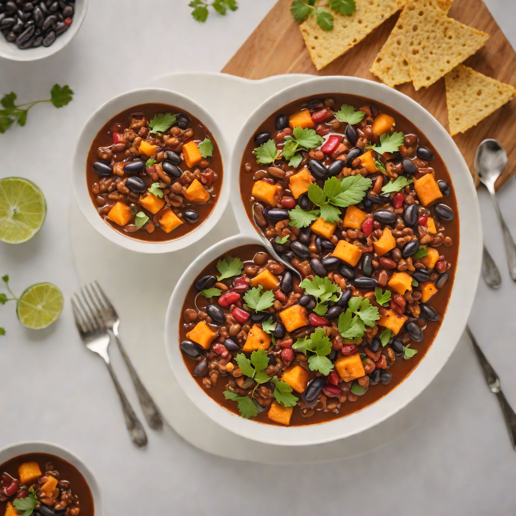 Stovetop Vegan Chili with Black Beans and Sweet Potatoes