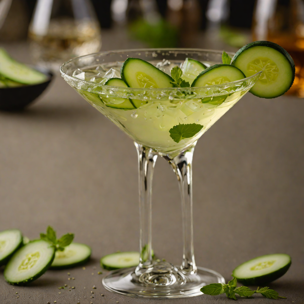 Herbal Gin and Fresh Cucumber Martini