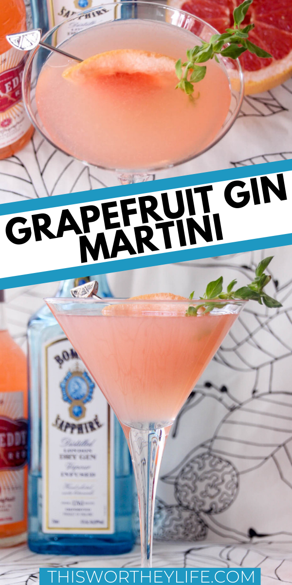 Herb-Infused Gin Martini with Grapefruit Zest