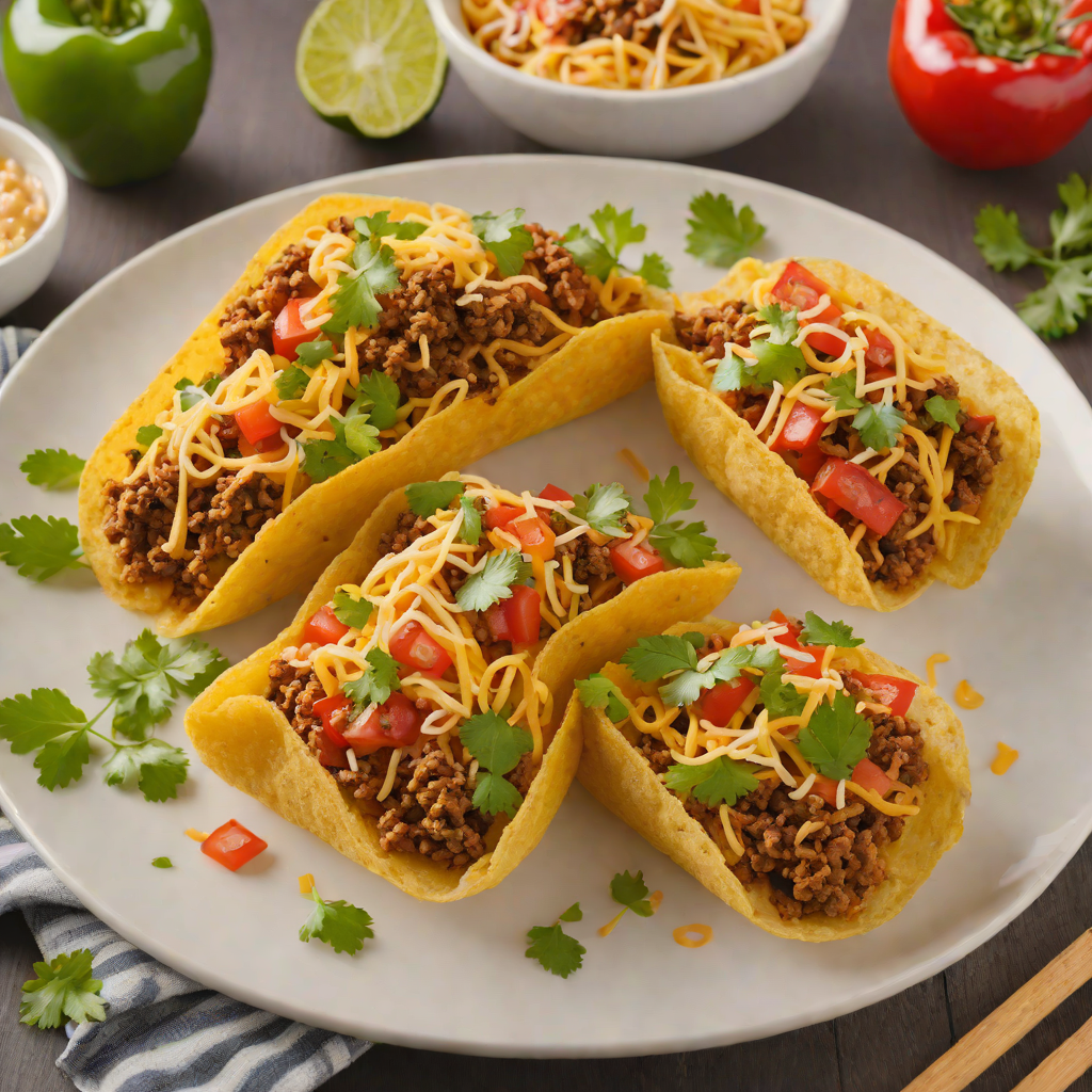 Taco-Stuffed Bell Peppers with Ground Beef and Cheddar
