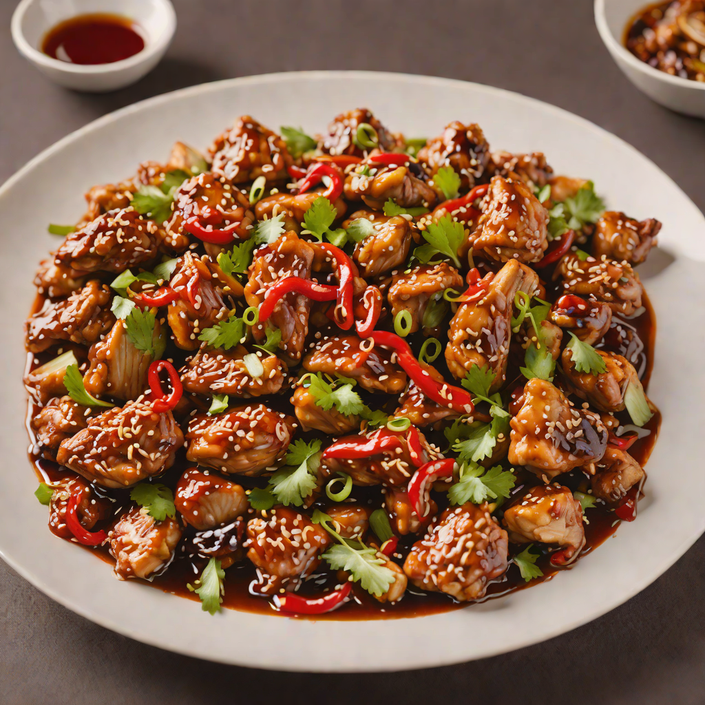 Stir-Fried Chicken with Garlic and Chili in Soy Sauce