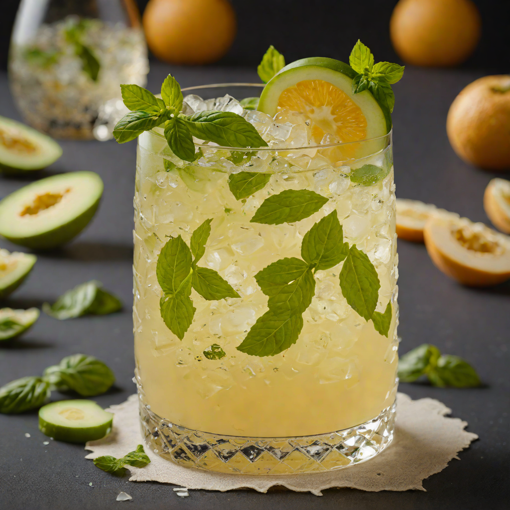 Muddled Basil Melon Gin Fizz