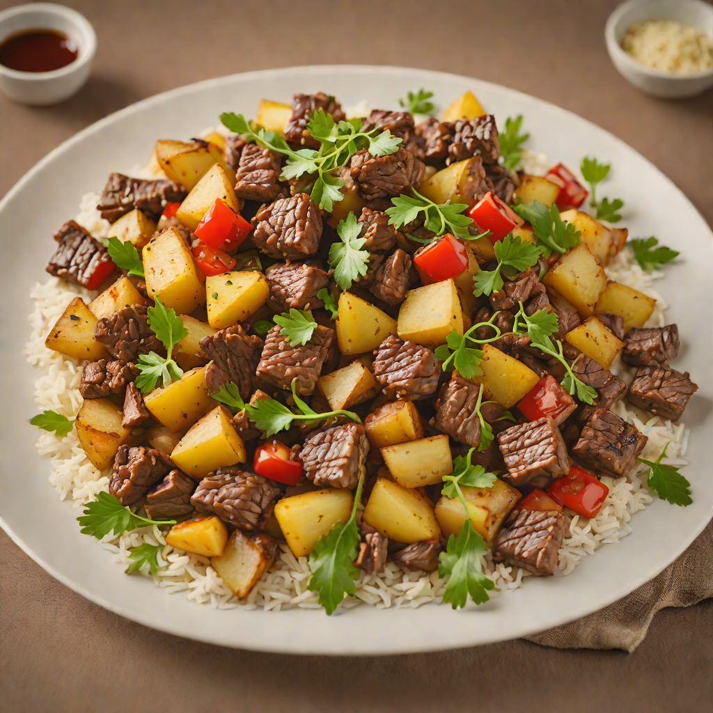Half-Quarter Spiced Beef and Potato Stir Fry