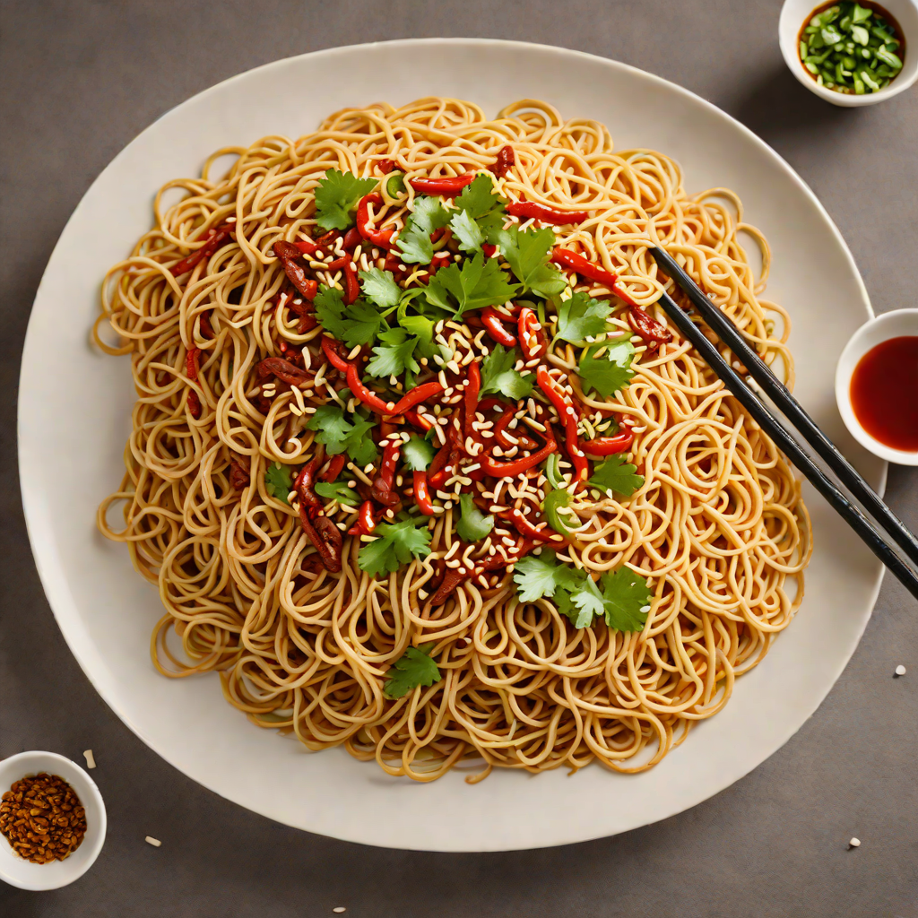 Spicy Sichuan-Style Noodles with Chili Oil and Garlic