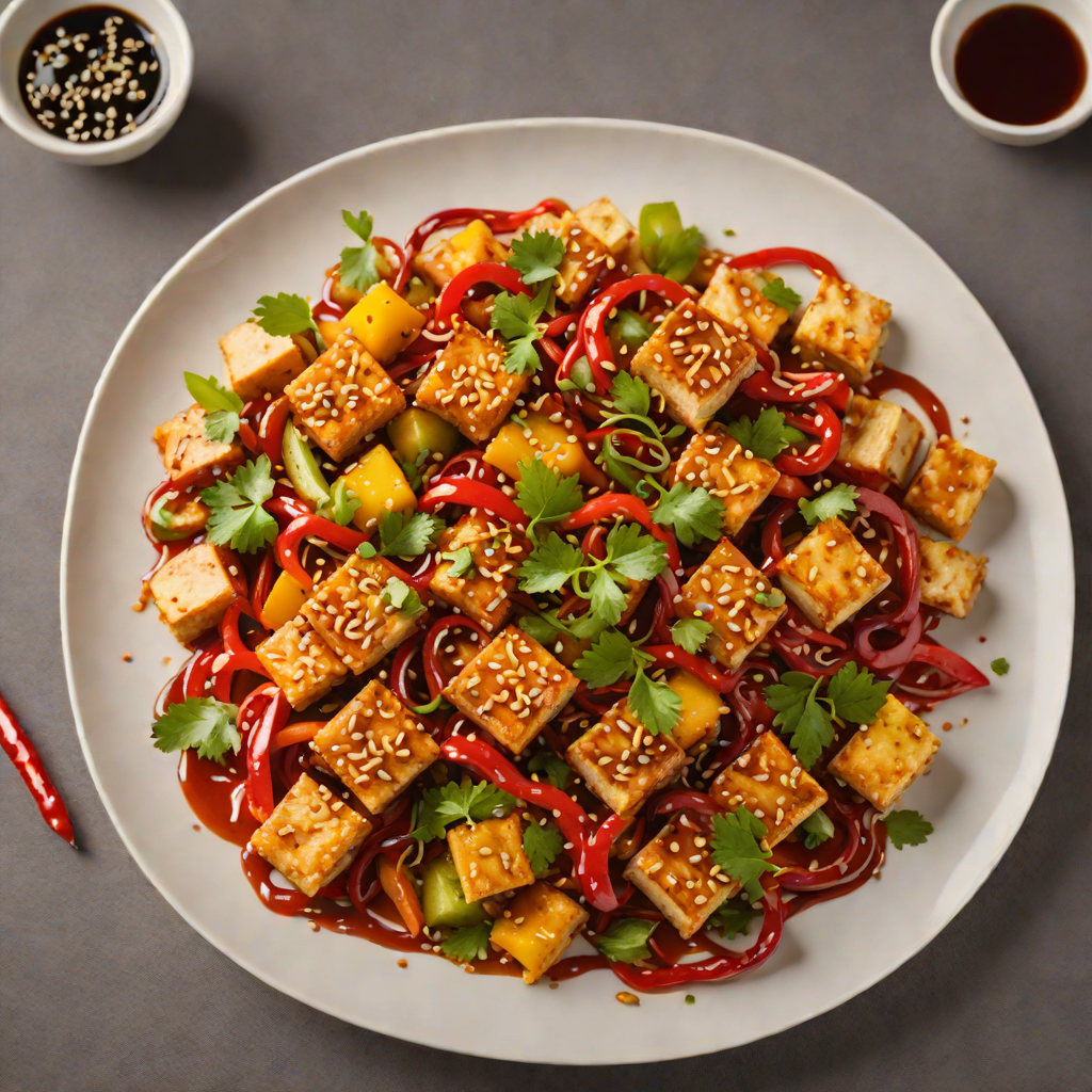 Stir-Fried Tofu with Bell Peppers and Ginger-Soy Glaze