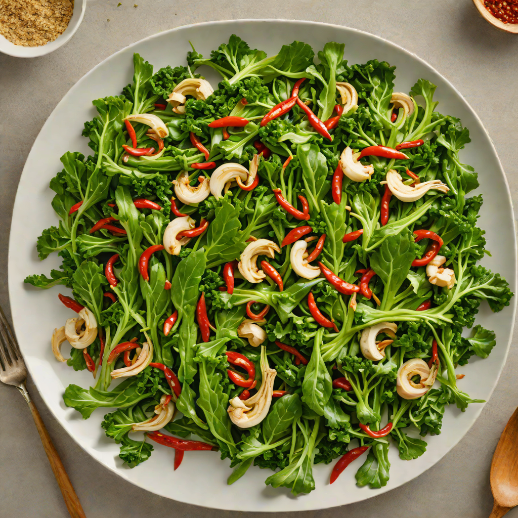 Garlic and Chili Stir-Fried Greens