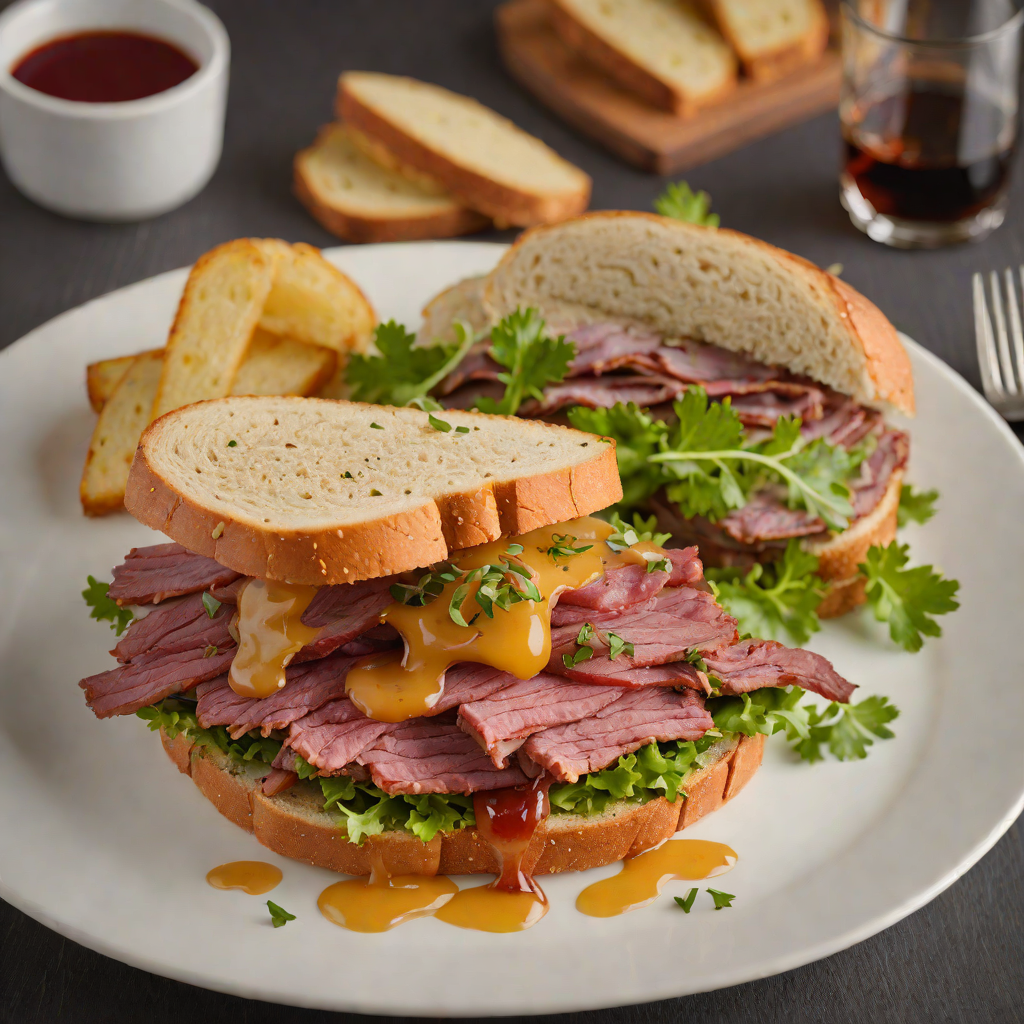 Pan-Seared Montreal-Style Smoked Meat Sandwich