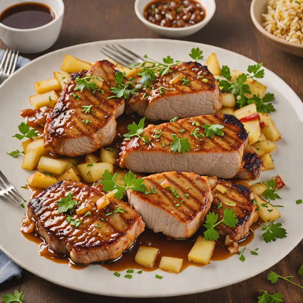 Quebec Maple-Glazed Pork Chops with Apple-Onion Sauté