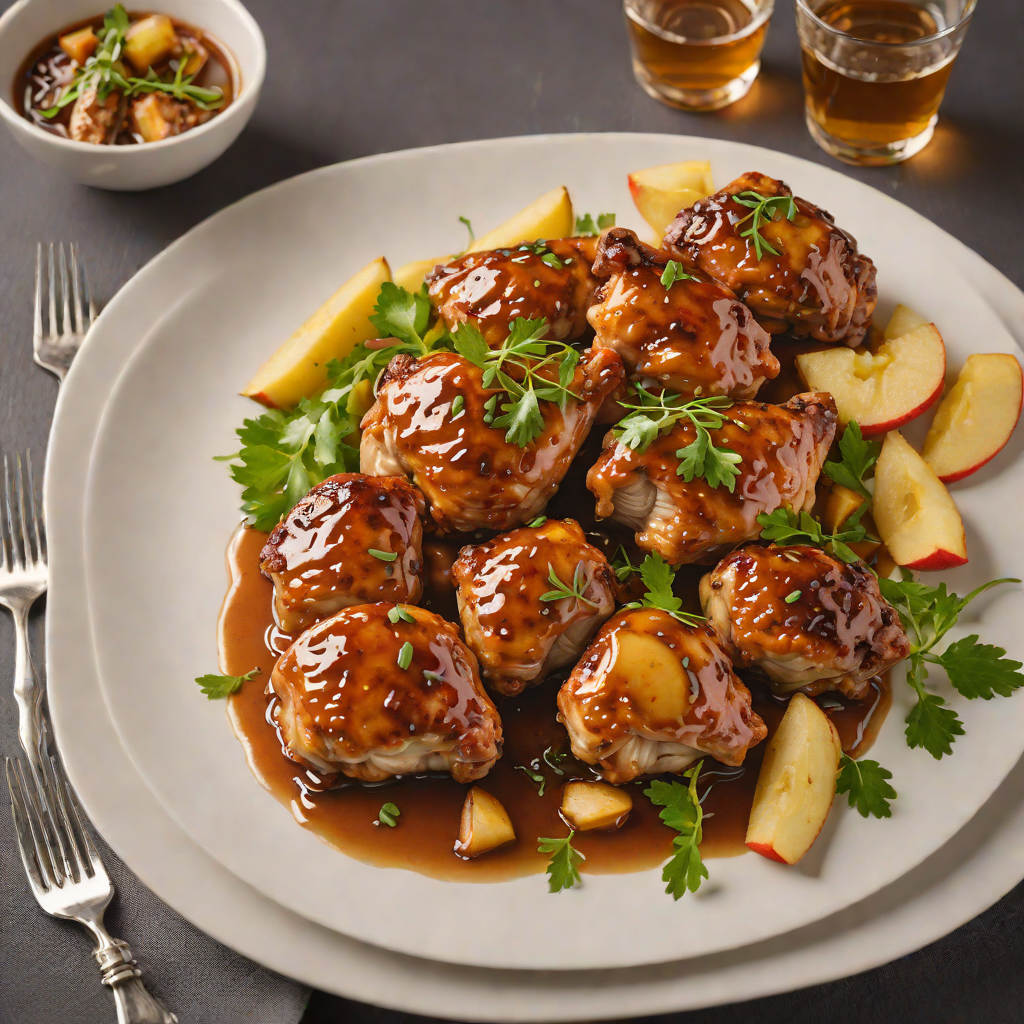 Quebec-Inspired Apple Cider and Maple Glazed Chicken Thighs