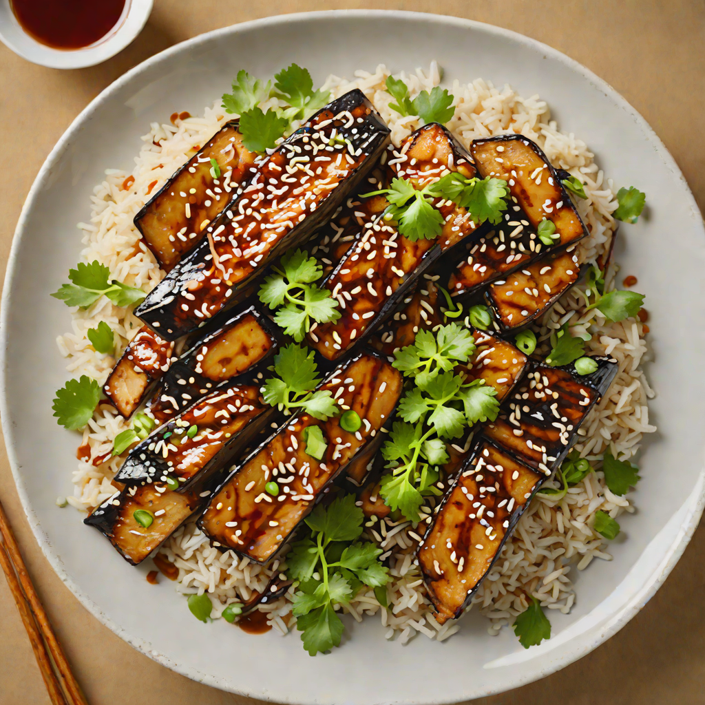 Silky Miso-Glazed Eggplant Donburi with Sesame and Scallions