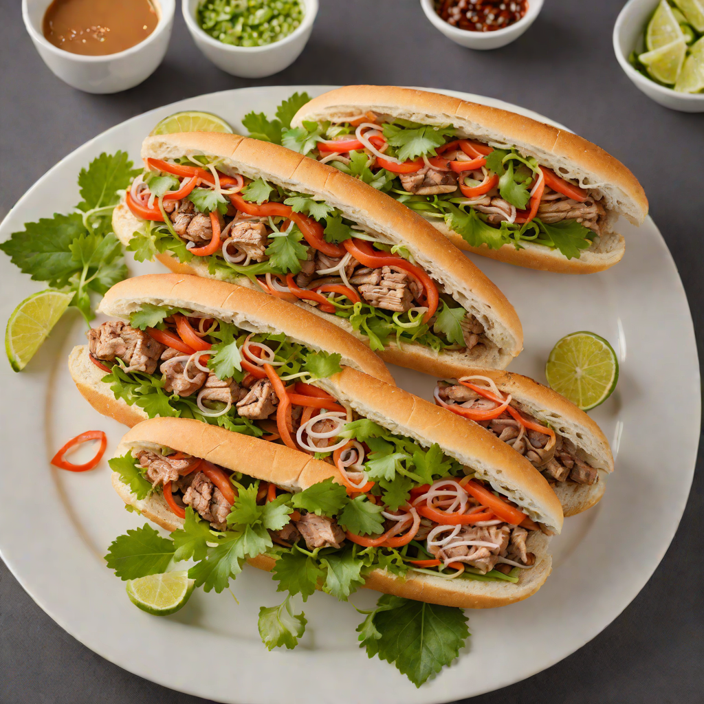 Charbroiled Lemongrass Pork Banh Mi Sandwich