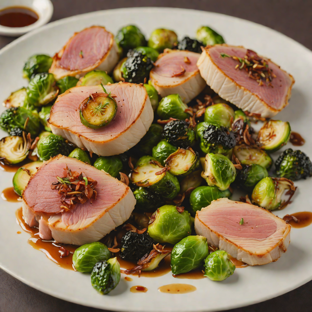 Quebec-Inspired Peameal Bacon and Maple Glazed Brussels Sprouts