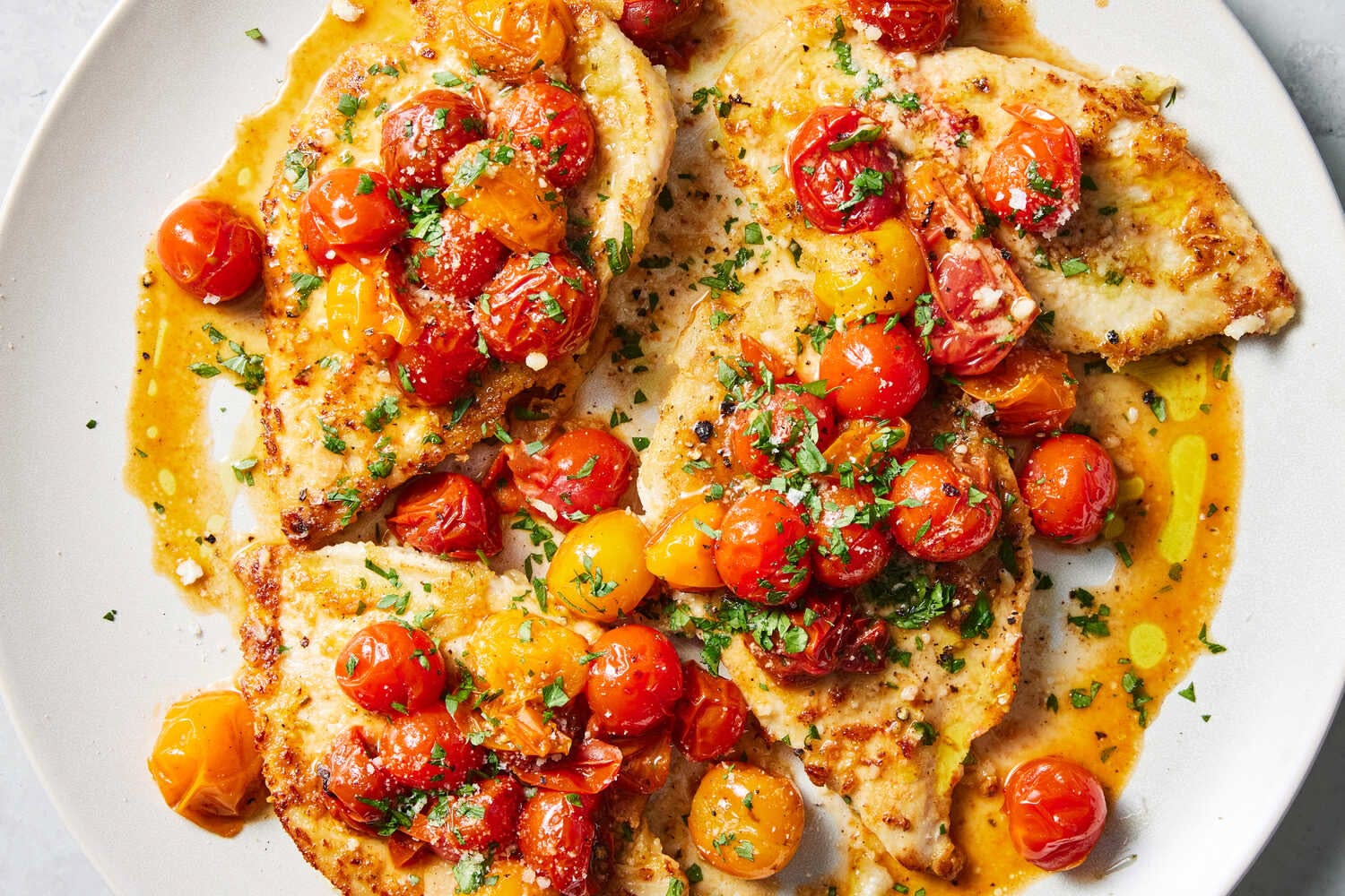 Lemon-Herb Chicken with Roasted Cherry Tomatoes