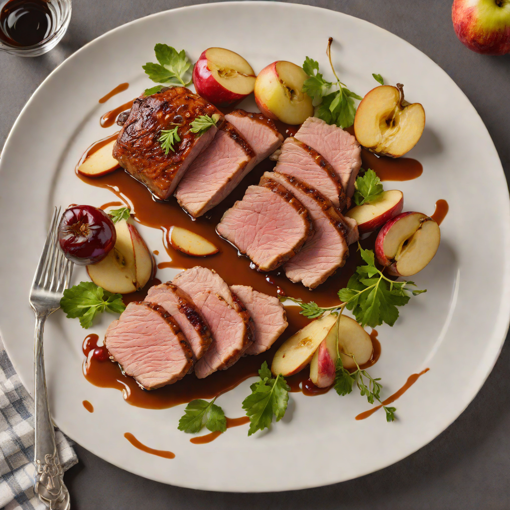 Pan-Seared Duck Breast with Maple-Charred Quebec Apples