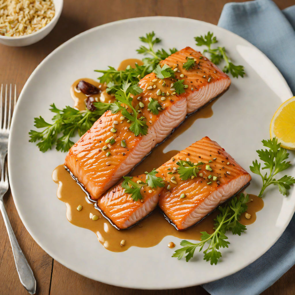 Quebec-Inspired Maple Mustard Glazed Salmon