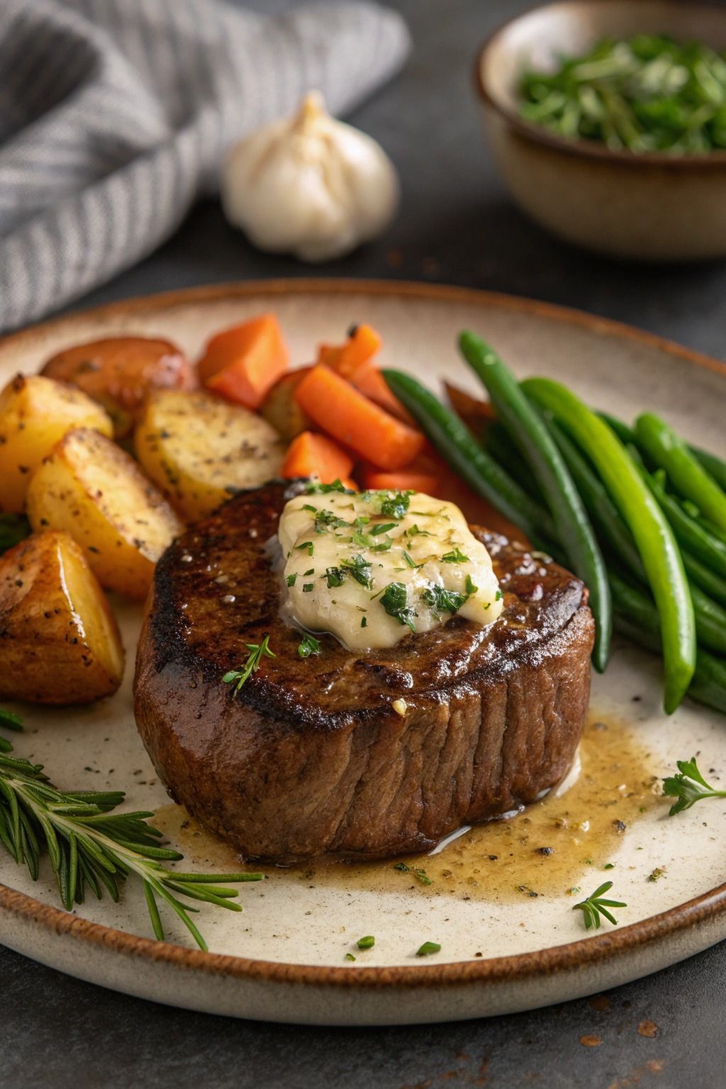 Pan-Seared Beef with Garlic Butter and Rosemary