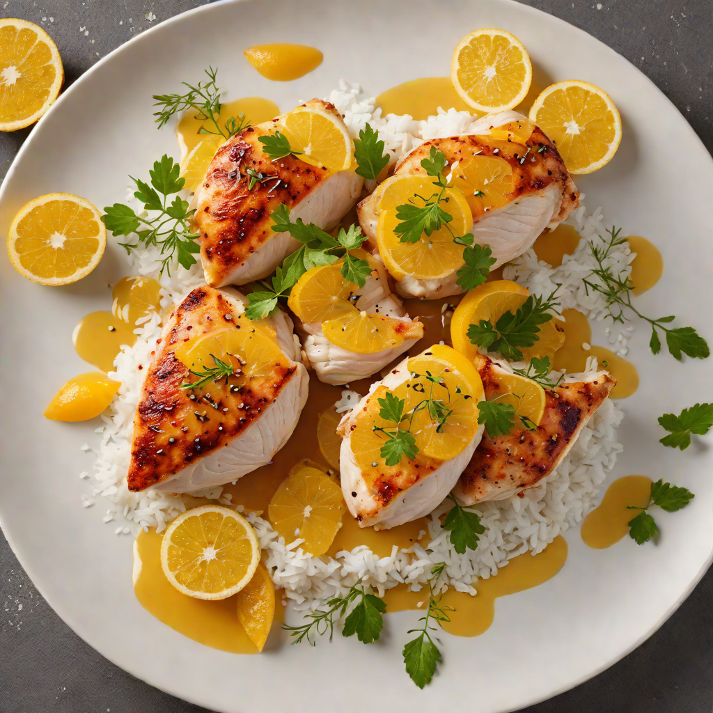 Pan-Seared Chicken with Citrus and Dirty Snow Reduction