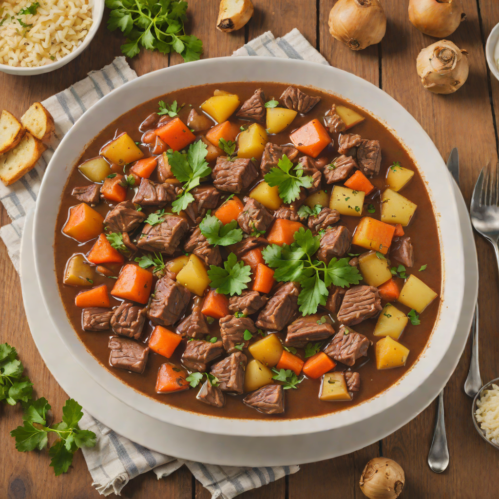 Slow Cooker Navajo-Style Beef Stew with Root Vegetables