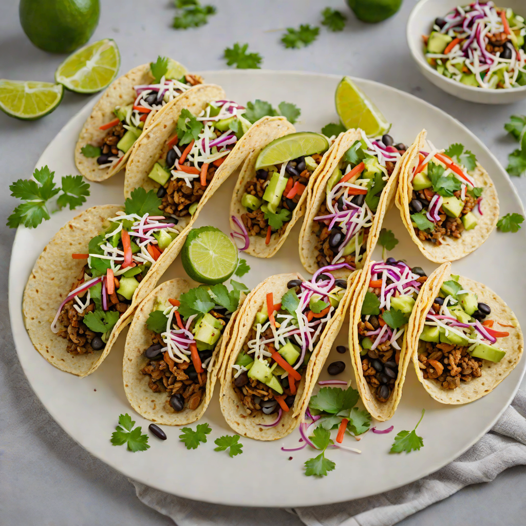 Cactus Paddle and Black Bean Tacos with Cilantro-Lime Slaw