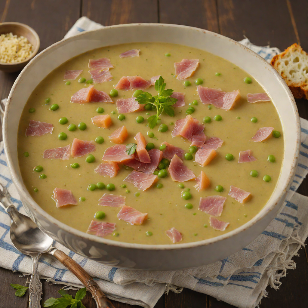 Rustic Quebec-Style Pea Soup with Smoked Ham
