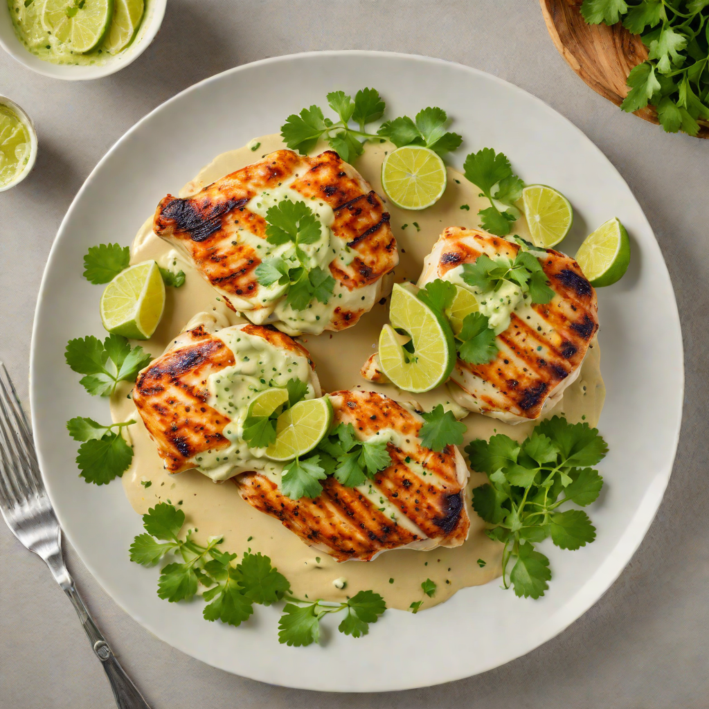 Pan-Seared Chicken with Creamy Cilantro Lime Sauce