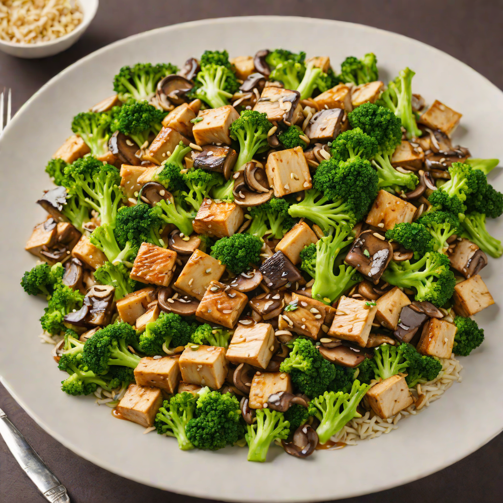 Garlic Mushroom Stir-Fry with Broccoli and Tofu