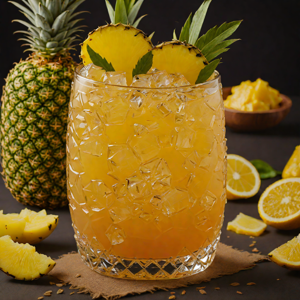Tiki-Inspired Spiced Rum Cocktail with Pineapple and Citrus