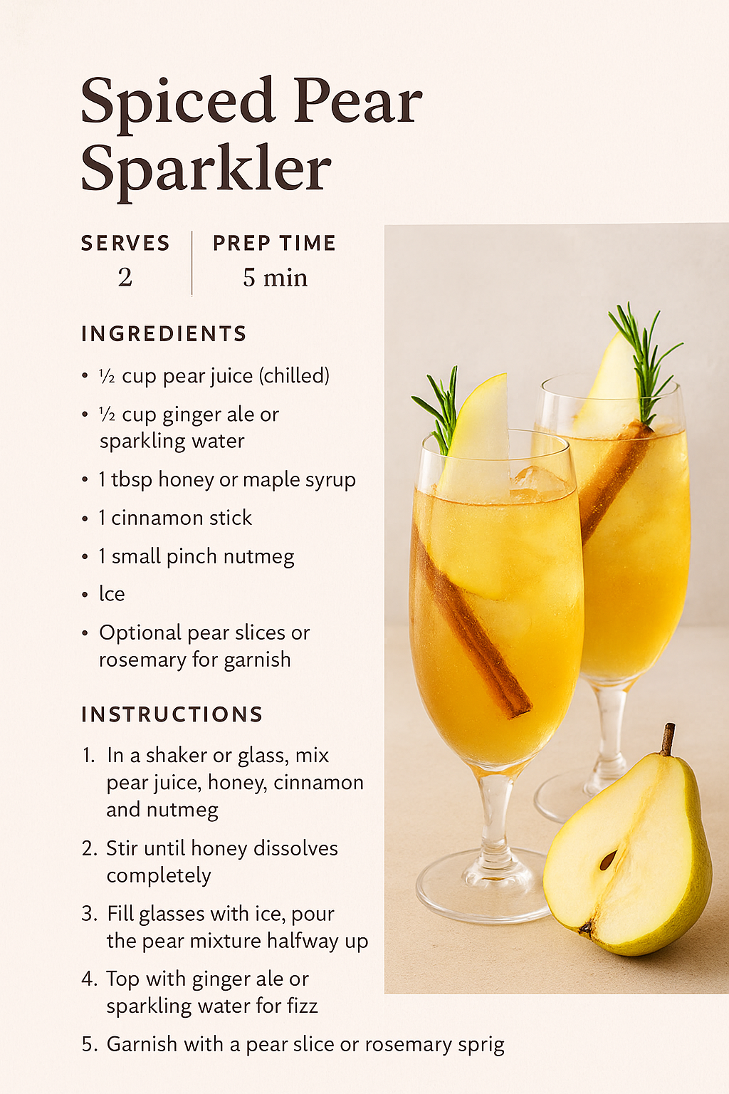 Ginger-Pear Sparkler