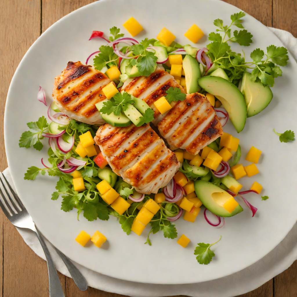 Pan-Seared Chicken with Avocado and Mango Salad