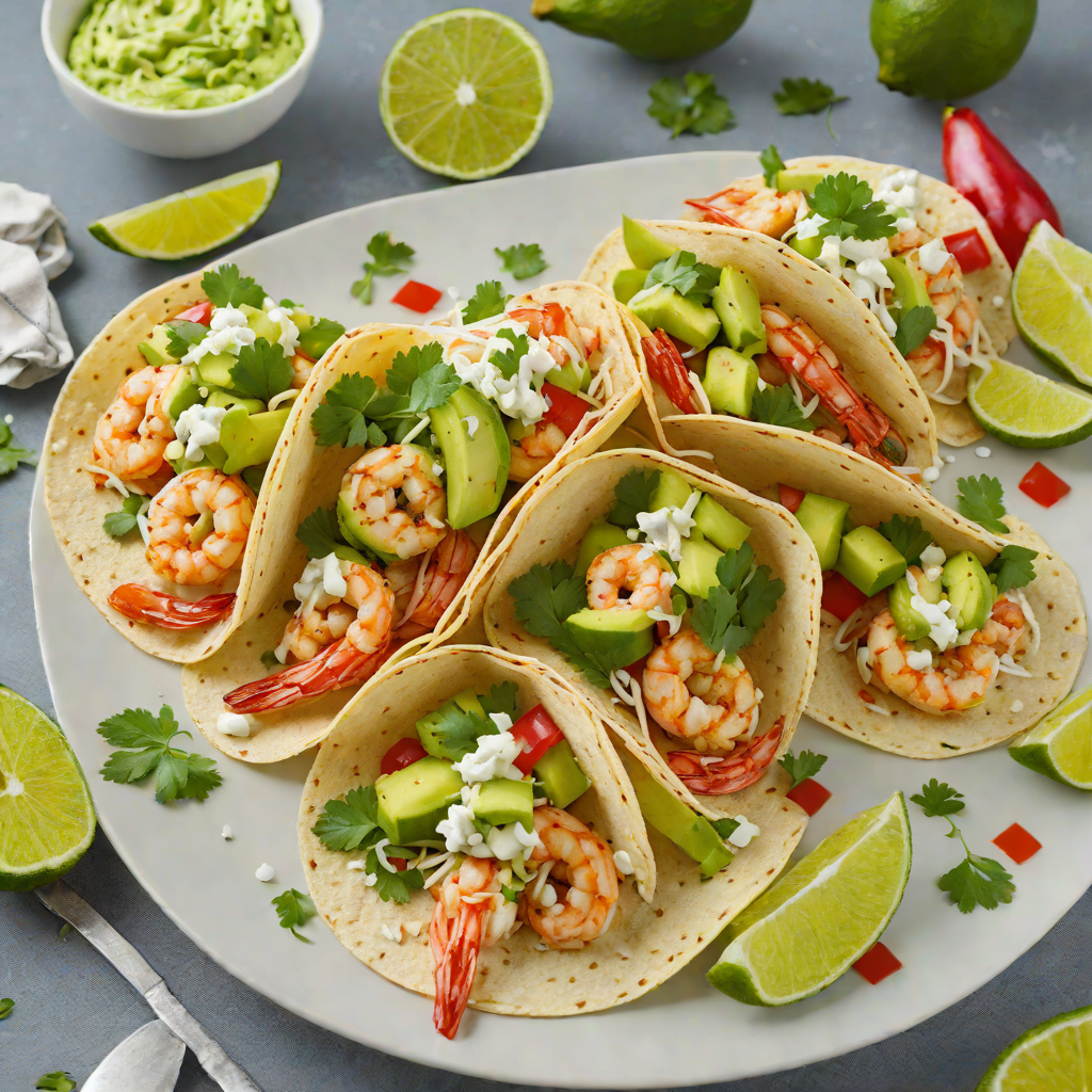 Classic Tequila Lime Shrimp Tacos with Avocado Crema