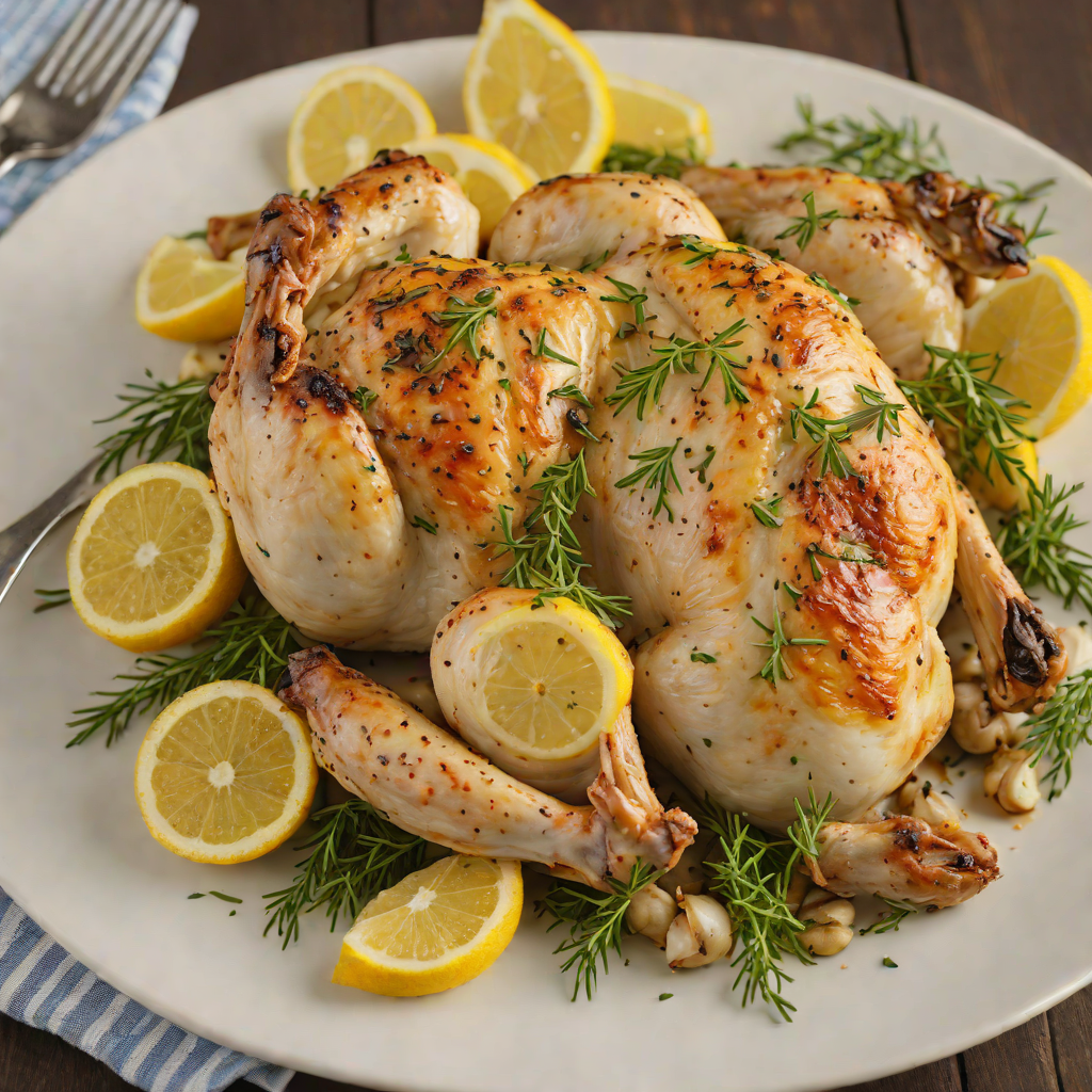 Roasted Lemon-Garlic Chicken with Thyme